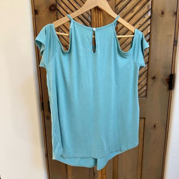 Crochet short sleeve cut out knit top XL - Picture 2 of 5